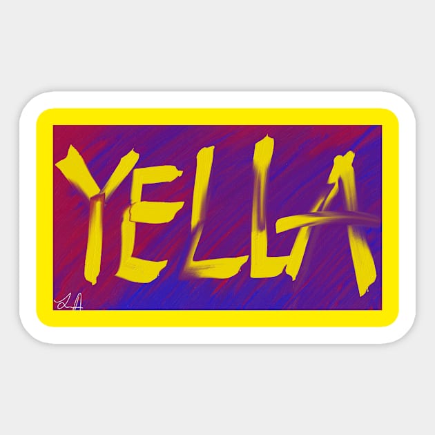 Yella Sticker by traciabbott98